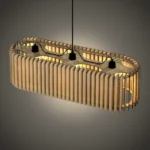 Linar wooden chandelier by Aranel Gallery