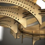 Ondina wooden chandelier by Aranel Gallery