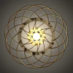 Ondina wooden chandelier by Aranel Gallery