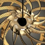 Ondina wooden chandelier by Aranel Gallery