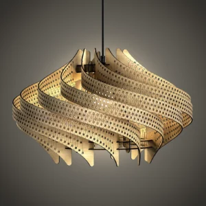 Ondina wooden chandelier by Aranel Gallery