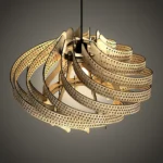 Ondina wooden chandelier by Aranel Gallery