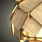 Pigna wooden chandelier by Aranel Gallery