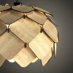 Pigna wooden chandelier by Aranel Gallery
