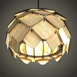 Pigna wooden chandelier by Aranel Gallery