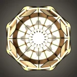 Pigna wooden chandelier by Aranel Gallery
