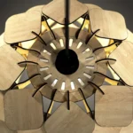 Pigna wooden chandelier by Aranel Gallery