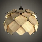 Pigna wooden chandelier by Aranel Gallery