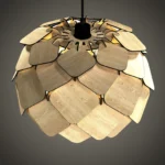 Pigna wooden chandelier by Aranel Gallery